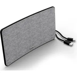 Hama Zimmerantenne Stoff-Design, DVB-T2, aktiv, Grau/Schwarz (00221087) - Schwarz/Grau