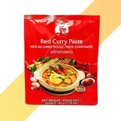 Rote Curry Paste - Red Curry Paste - Cock Brand - 50.0g