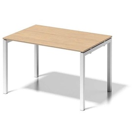 BISLEY Cito höhenverstellbarer Schreibtisch ahorn, silber rechteckig, 4-Fuß-Gestell silber 180,0 x 80,0 cm