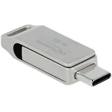 DeLock 54075 USB-Stick Glas 64GB Silber 54075 USB 3.2