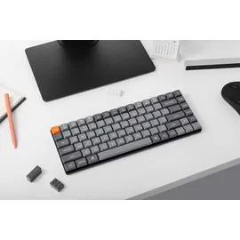 Keychron K3 Max QMK/VIA Kabellose Mechanische Tastatur, Hot-Swap, RGB LED, QWERTY US Layout Gateron Brown Switch Aluminium-Rahmen Bluetooth/USB-C Gaming-Tastatur für Mac Windows Linux