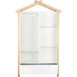 Möbilia Kinderkleiderschrank Dolidoo 112 x 51 x 187 cm Kiefer lackiert weiß