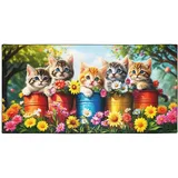 Wnntyu Bedrucktes Strandtuch 90x180 cm, Sandfreie & Ultraleicht Microfaser Handtücher Groß, Schnelltrocknendes Handtuch mit Ölgemälde eines Kätzchens