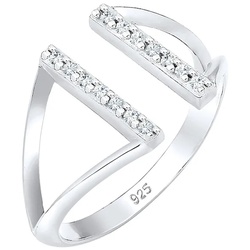 Elli Geo Resize Offen Kristalle 925 Silber Ringe   Damen 