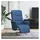 vidaXL Relaxsessel mit Fußteil Polyester 80 x 100 x 90 cm Blau drehbar