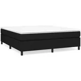 vidaXL Boxspringbett mit Matratze Schwarz 160x200 cm Stoff