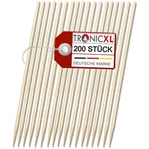 TronicXL Grillspieß 19 cm Holz Bambus braun