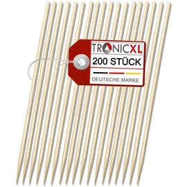 TronicXL Grillspieß 19 cm Holz Bambus braun