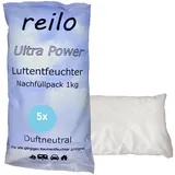5x 1kg Ultra Power Nachfüllpack für Raumentfeuchter Luftentfeuchter Vliesbeutel