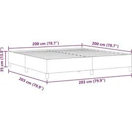 vidaXL Boxspringbett 200 x 200 cm Hellgrau