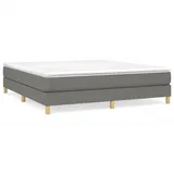 vidaXL Boxspringbett Dunkelgrau 160x200 cm Stoff1399898