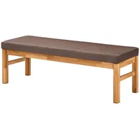 58 aufm Kessel 58aufmkessel Sitzbank, Wildeiche, Braun, Holz, 130x50x49
