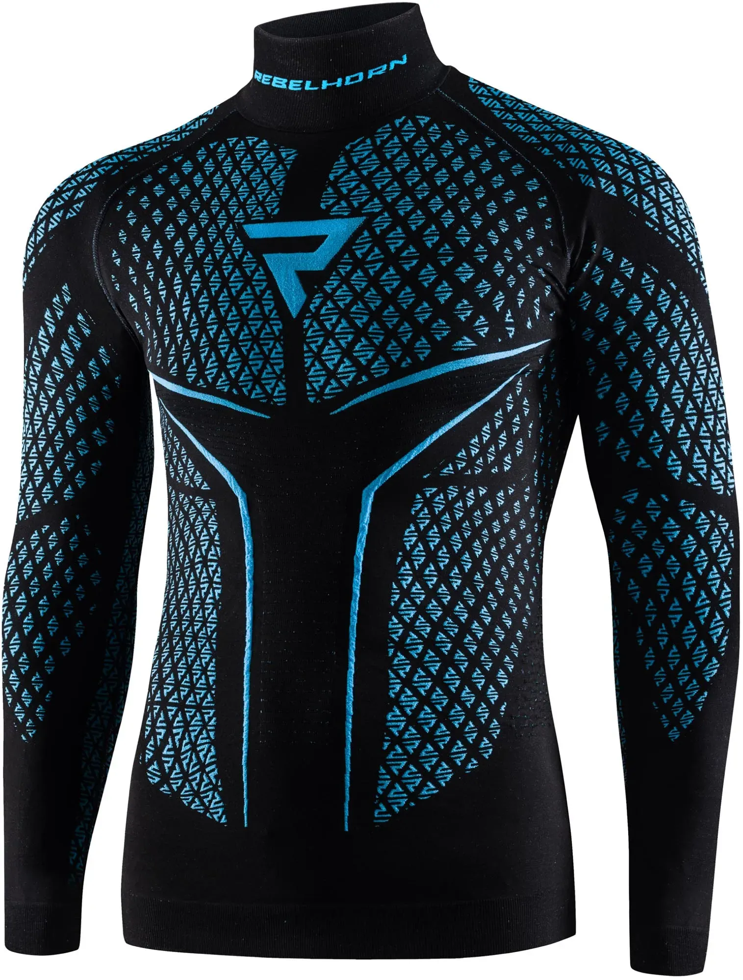 Rebelhorn Therm 2 Langarm Funktionshemd, schwarz-blau, Größe XL 2XL für Männer