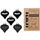 INGE-GLAS Christbaumschmuck Herzen Glas 4cm x 8 Stück in Kartonbox Weihnachtskugeln Set (Ebony Black)