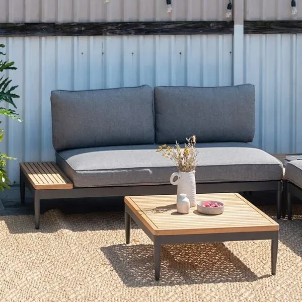 LifestyleGarden Topaz Gartensofa Aluminium/Olefin Hellgrau