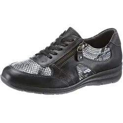 Schnürschuh CASUAL LOOKS, Damen, Gr. 38, schwarz, Glattleder, sportlich, Schuhe