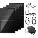 Solakon Balkonkraftwerk 2000W komplett Steckdose - Inklusive Halterung - Balkonkraftwerk 2000 Watt neuester Wechselrichter 800W - Solaranlage Komplettset mit 4x 500W Solarpanel mit 3m Kabel