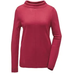 Strickpullover GOLDNER "Aufwendig gearbeiteter Pullover", Damen, Gr. 42, rot, Obermaterial: 100% Polyacryl PAN., Rippe, Pullover Strickpullover, Halsferner Umlegekragen