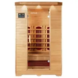 HOME DELUXE Infrarotkabine REDSUN M mit Vollspektrumstrahler, BxTxH: 120 x 105 x 190 cm, (Komplettset) 6 Vollspektrumstrahler, Hemlocktanne, für 2 Personen l Infrarotsauna