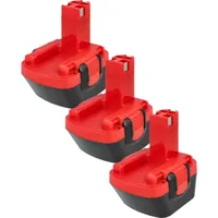 EXTENSILO 3x Akku Ersatz für Bosch 2 607 335