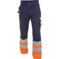 DASSY DASSY® Omaha Warnschutzhose, dunkelblau/neonorange, Schrittlänge Standard, Größe 64
