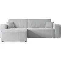 ECKSOFA mit Schlaffunktion und Bettkasten CELTIC-XL - 277x143x83 cm Grau Cord
