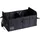 Black & Decker BLACK+DECKER Trunk Storage Box - 59 x 36 x 30 CM - 2 Fächer - zusätzliche Seitenfächer - mit Griffen - Schwarz