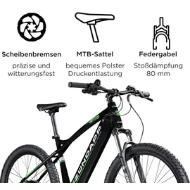 Zündapp E-Bike MTB Z898 27,5 Zoll 10-Gang 540 Wh weiß rot