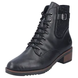 Schnürstiefelette, Schnürboots, Trachtenstiefelette, Blockabsatz, Innenreißverschluss, Gr. 39, schwarz, , 56000652-39