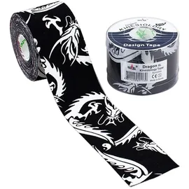 Nasara Dragon Kinesiologie-Tape 1 St schwarz 5 cm x 5 m