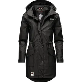 Navahoo Outdoorjacke Deike modischer Damen Outdoor Regenmantel schwarz L (40)