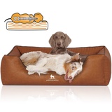 Knuffelwuff Tierbett Hundebett Chesapeak, Orthopädisch braun 75 cm x 105 cm