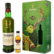 Glenfiddich 12 Jahre 40% vol 0,05 l Geschenkset