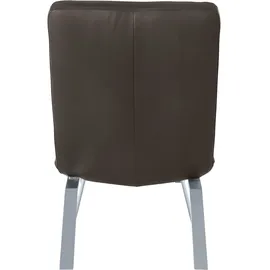 W.Schillig Relaxliege daily dreams Leder/Polyester 65 x 91 x 170 cm braun mit Kissen