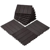 Vevor Terrassenfliesen, Klickfliese Balkonfliesen 30x30cm, Dunkelbraun