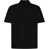 Poloshirt BUGATTI, Herren, Gr. L, schwarz (290, schwarz), 50% Baumwolle, 50% Polyester, unifarben, normal, ohne Ausschnitt, Shirts, Modern Fit aus einem Baumwollmix