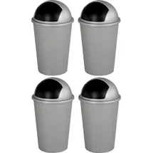 Home4You Abfalleimer 50 l Schwarz/Grau