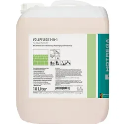 HOTREGA® PROFESSIONAL 3 in 1 Grund-Vollpflege, Mehrzweck-Emulsion zur Beschichtung, Pflegereinigung und Revitalisierung, 10 Liter - Kanister