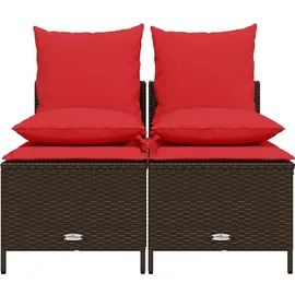 vidaXL Garten-Lounge-Set 4-tlg. braun