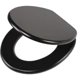 Tiger Toilettensitz Lederlook Schwarz