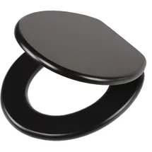 Tiger Toilettensitz Lederlook Schwarz