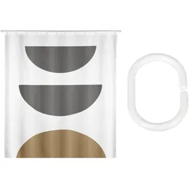 Wenko Schöner Wohnen Polyester Duschvorhang Mahan Mehrfarbig Duschen Sichtschutz Badezimmer - Mehrfarbig