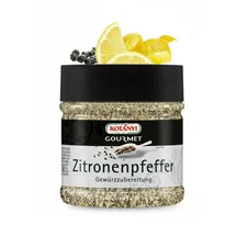 Kotanyi Gourmet Zitronenpfeffer Gewürzzubereitung | würzig-pfeffrig, zitronig-frisch, 230g