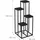 Relaxdays Blumentreppe mit 4 Ablagen 100 x 40 x 40 cm Schwarz