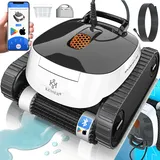 KESSER KESSER® Poolroboter für Boden und Wand Poolsauger bis 100m2 Pools & eine leistungsstarke Reinigung Poolreiniger vollautomatisch mit App-Funktion und Kontrollmodul Klettermechanismus