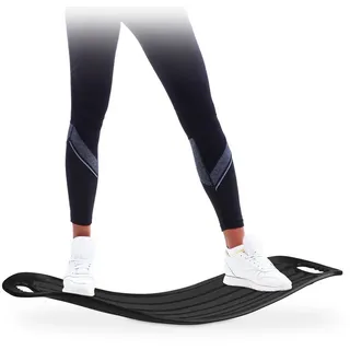 relaxdays Wippbrett Twist Board für Balancetraining, schwarz schwarz