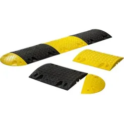 Schake Bodenschwelle aus Recycling, Endstück, gelb, Höhe: 50 mm