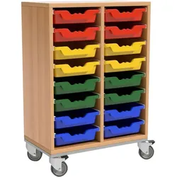Schrank mit 16 flachen Schüben