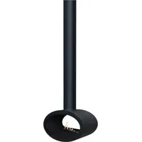 Xaralyn Ethanol-Kamin - Deckenkamin Floh - 2 KW Heizung - Hängekamin - inklusive Bioethanolbrenner - echtes Flammenbild - stimmungsvoller Kamin - Schwarz
