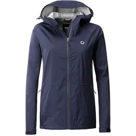 Lpo Outdoorjacke "Franja Outdoorjacke", Damen, Gr. 46 (L), blau (graystone), Web, 100% Polyester, regular fit hüftbedeckend, verstellbar, Jacken Outdoorjacke